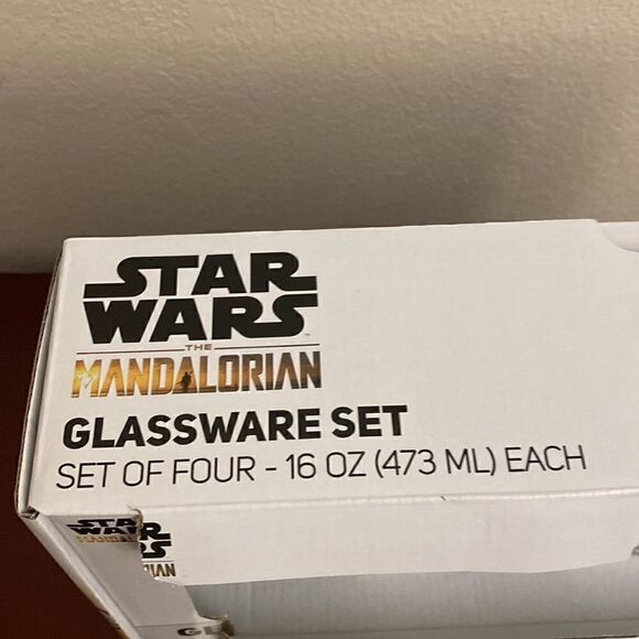 Disney Star Wars The Mandalorian Baby Yoda Child Set of 4 16 OZ Glasses - Picture 5 of 8